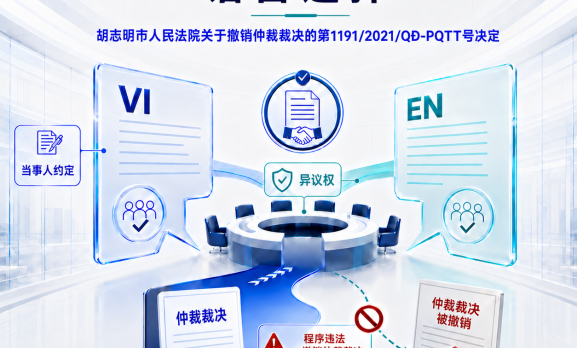 仲裁程序语言的选择：评析胡志明市人民法院关于撤销仲裁裁决的第1191/2021/QĐ-PQTT号决定