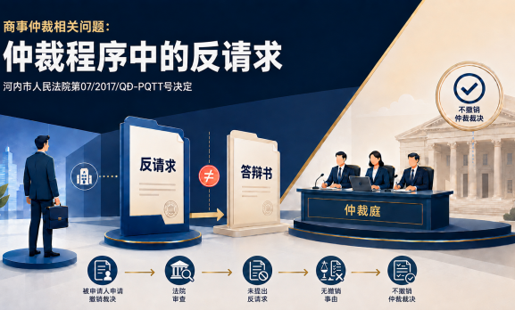 商业仲裁问题：仲裁程序中的反请求——河内市人民法院关于不撤销仲裁裁决的第07/2017/QĐ-PQTT号决定