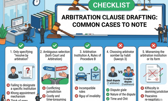 CHECKLIST FOR DRAFTING ARBITRATION CLAUSES: COMMON ISSUES TO NOTE