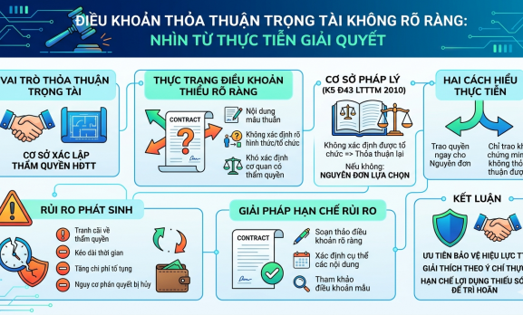 ĐIỀU KHOẢN THỎA THUẬN TRỌNG TÀI KHÔNG RÕ RÀNG: NHÌN TỪ THỰC TIỄN GIẢI QUYẾT