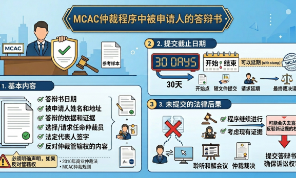 MCAC仲裁程序中被申请人的答辩书