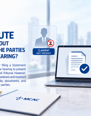 CAN A DISPUTE BE RESOLVED WITHOUT THE PARTIES BEING PRESENT AT THE ARBITRAL HEARING?